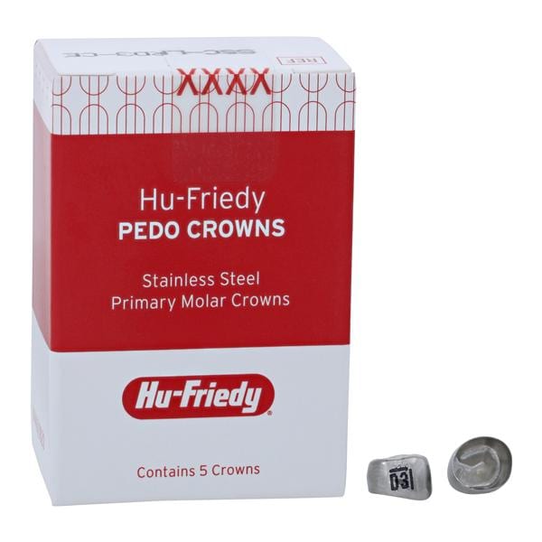 PEDO CROWNS Crowns Size LRD3 1st Primary Lower Right Molar Refill 5/Pk