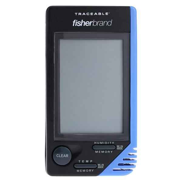 Traceable Humidity/Temperature Clock ABS Plastic 0 to 50°C Ea