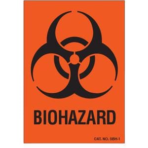 Biohazard 3x2-1/2" Informational Label 500/RL