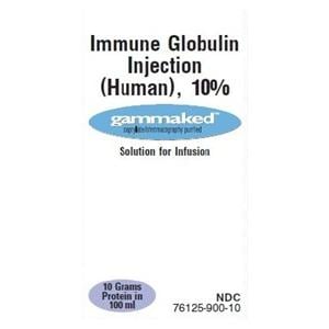 Gammaked Immune Globulin Injection 10% SDV 100mL Each