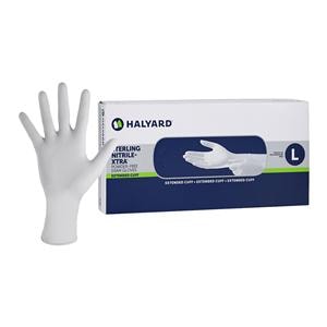 Sterling Xtra Nitrile Exam Gloves Large Sterling Silver Non-Sterile 100/Bx
