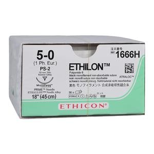 Ethilon Suture 5-0 18" Nylon Monofilament PS-2 Black 36/Bx