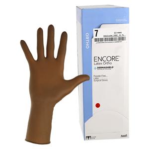 ENCORE Latex Ortho Surgical Gloves 7 Standard Brown