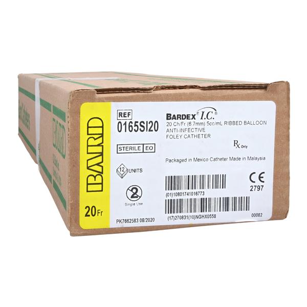 Bardex 2-Way Foley Catheter Short Round Tip Hydrogel Coated Latex 20Fr 5cc