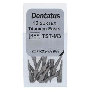 Surtex Posts Titanium Refill 9.3 mm 1.35 mm Parallel Sided & Tapered End 12/Bx