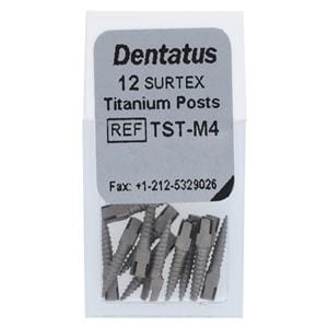 Surtex Posts Titanium 1.5 mm Parallel Sided & Tapered End 12/Bx