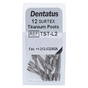 Surtex Posts Titanium Refill 11.8 mm 1.2 mm Parallel Sided & Tapered End 12/Bx
