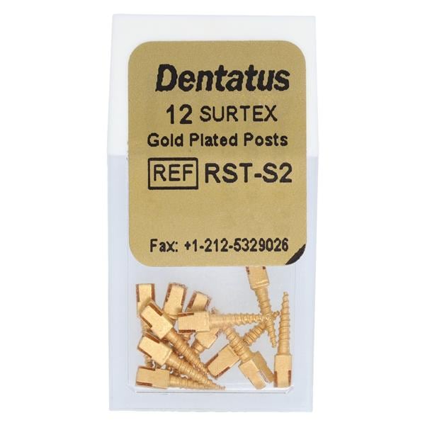 Surtex Posts Gold Plated Refill Short 1.2 mm 12/Bx