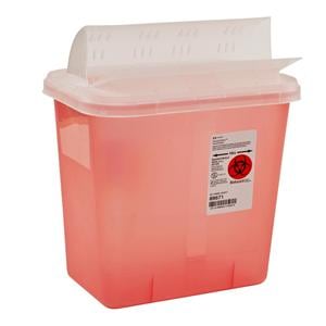 Sharps Container 2gal Trans Rd 7.25x10.5x12.75" Drop Ld Hrzntl Drp Plstc 2 Gal
