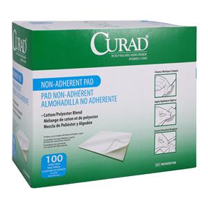 Curad Cotton/Polyester Dressing Pad 2x3" Sterile Non-Adherent Non-Adhesive LF