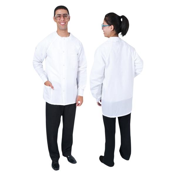 Protection Plus II Jacket 3 Pockets Long Tapered Sleeves 31.5 in X-Small Wht Ea