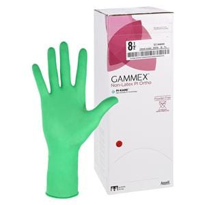 GAMMEX Non-Latex PI Ortho Polyisoprene Surgical Gloves 8.5 Light Green 50/BX