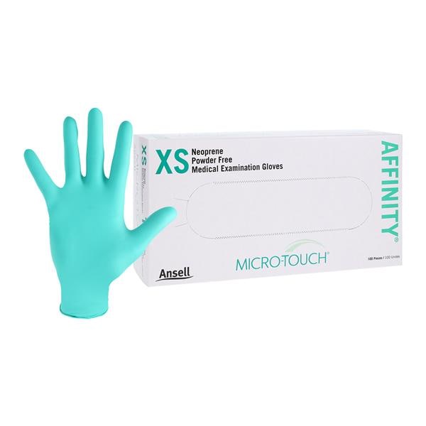 MICRO-TOUCH Affinity Neoprene Exam Gloves X-Small Green Non-Sterile 100/Bx