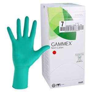 GAMMEX Non-Latex Neoprene Surgical Gloves 7 Green 50Pr/Bx
