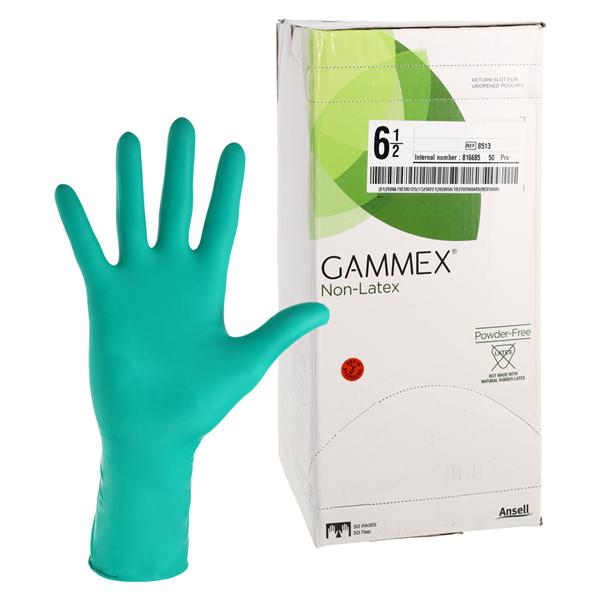 GAMMEX Non-Latex Neoprene Surgical Gloves 6.5 Green 50Pr/Bx