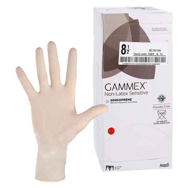 GAMMEX Non-Latex Sensitive Neoprene Surgical Gloves 8.5 Natural 50Pr/Bx