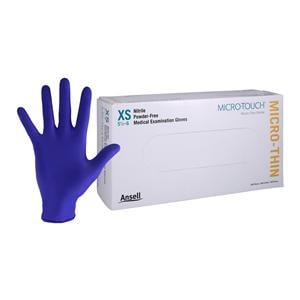 MICRO-TOUCH Micro-Thin Nitrile Exam Gloves X-Small Blue Non-Sterile 300/Bx