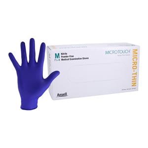 MICRO-TOUCH Micro-Thin Nitrile Exam Gloves Medium Blue Non-Sterile 300/Bx