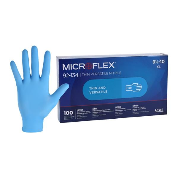 MICROFLEX Versatility Nitrile Exam Gloves X-Large Light Blue Non-Sterile