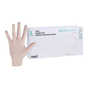 MICRO-TOUCH Elite Vinyl Exam Gloves Large Clear Non-Sterile 100/Bx
