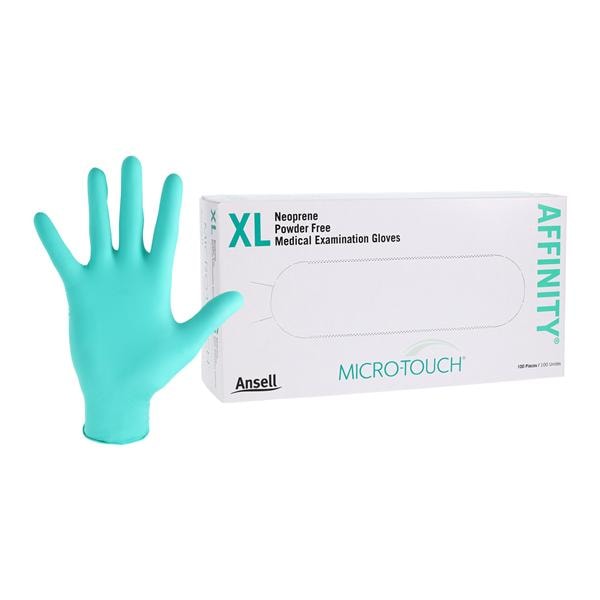 MICRO-TOUCH Affinity Neoprene Exam Gloves X-Large Green Non-Sterile 100/Bx
