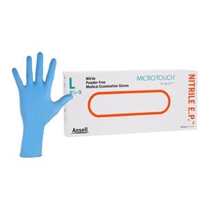 MICRO-TOUCH EP Nitrile Exam Gloves Large Blue Non-Sterile 100/Bx