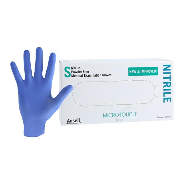 MICRO-TOUCH Nitrile Exam Gloves Small Blue Non-Sterile 200/Bx