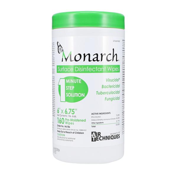 Monarch Disinfectant Wipes Large Canister 160/Cn