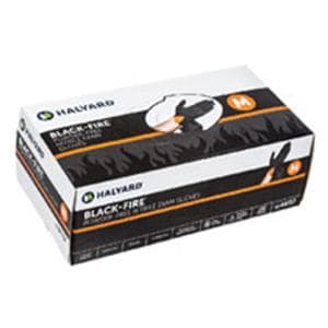 Black-Fire Nitrile Exam Gloves Medium Black / Orange Non-Sterile 150/Bx