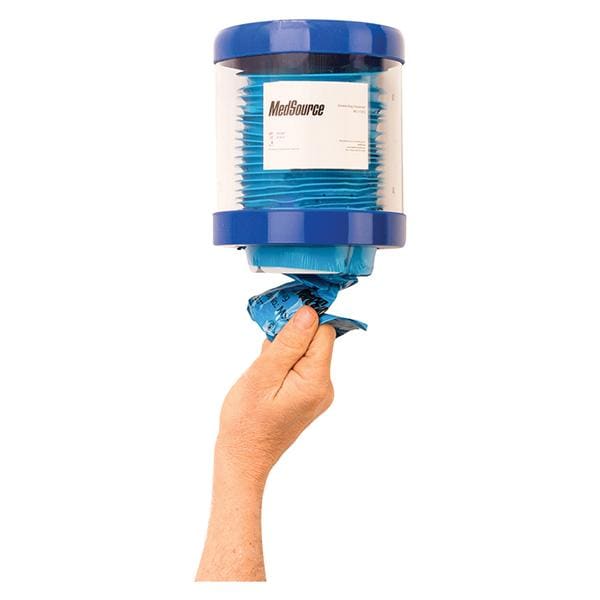 Emesis Bag Dispenser 6.25x6.5x6.6" Blue Plastic Ea