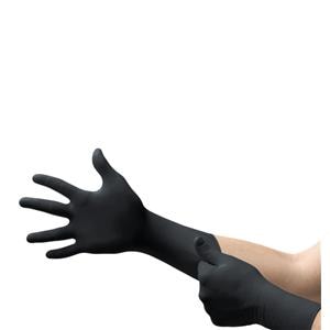 MICROFLEX MidKnight Xtra Nitrile Exam Gloves Small Black Non-Sterile 100/Bx