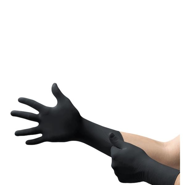 MICROFLEX MidKnight Xtra Nitrile Exam Gloves Small Black Non-Sterile 100/Bx