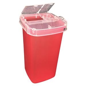 Sharps Container 1qt Red 6.25x4.25x4.25" ABS Plastic 60/Ca
