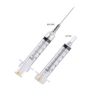 VanishPoint Syringe/Needle 5cc Lubricated 20gx1-1/2" Safety 6/Bx 6x100/ca