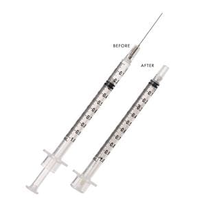VanishPoint Hypodermic Syringe/Needle 25gx1" 1cc Safety Low Dead Space 100/Bx
