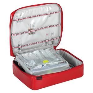 Bag Red Zipper Closure Comfort Grip Carry Handle