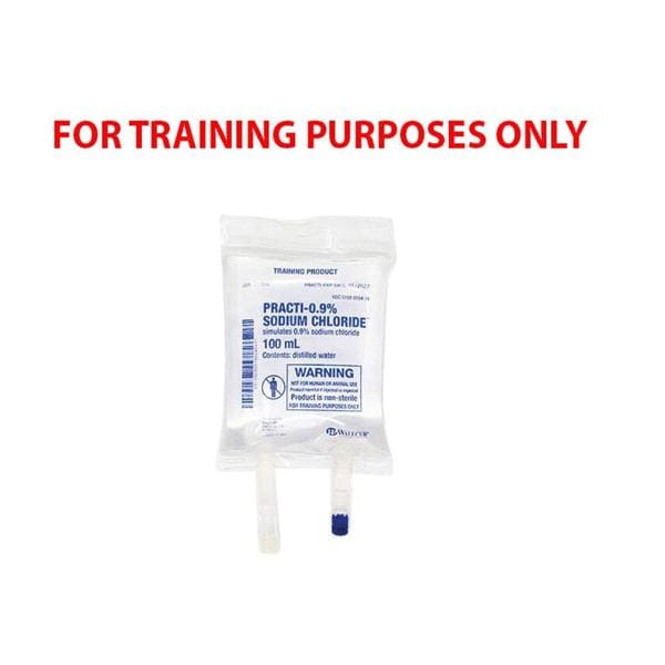 Practi-0.9% Sodium Chloride Simulated Medication Bag