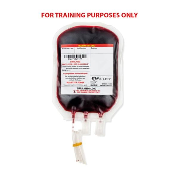 Practi-Blood Bag Simulated Medication Ea