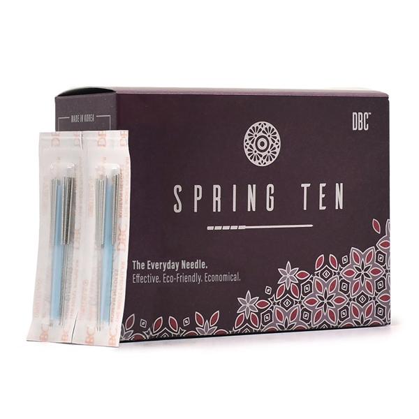 DBC Spring Ten Acupuncture Needle 0.25x60mm Silver Safety 1000/Bx