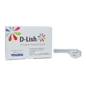 D-Lish Fluoride Varnish Unit Dose 5% NaF 0.4 mL Fresh Melon 50/Bx, 56 BX/CA