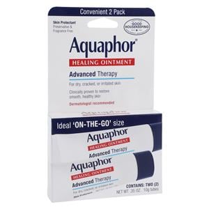 Aquaphor Healing Ointment Petrolatum 0.35oz Fragrance Free 2/Pk