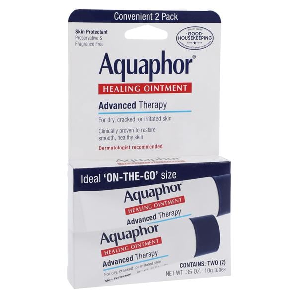 Aquaphor Healing Ointment Petrolatum 0.35oz Fragrance Free 2/Pk