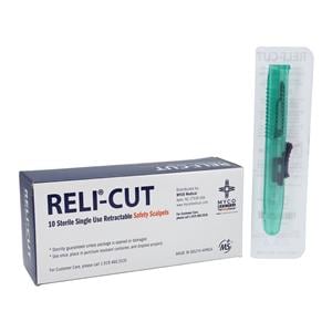 Reli Disposable Safety Retractor Scalpel #15 Plastic/Stainless Steel Sterile
