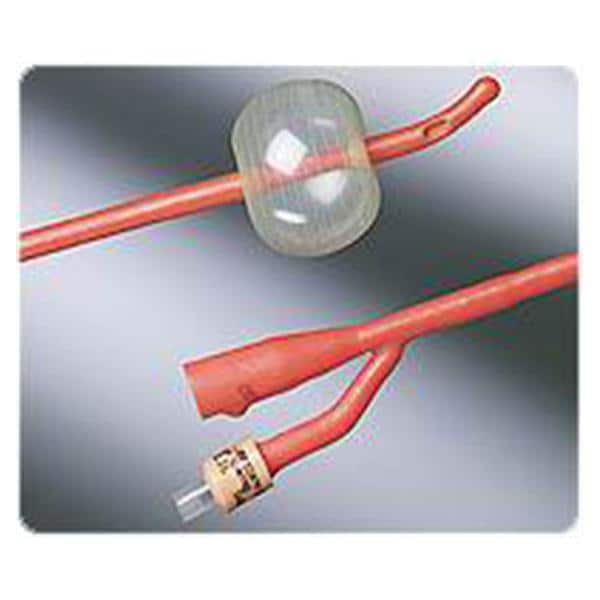 Bardex 2-Way Foley Catheter Medium Coude Olive Tip Hydrgl Ct Ltx 22Fr 5cc