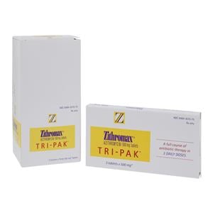 Zithromax Tablets 500mg Blister Pack 3x3/Package Each