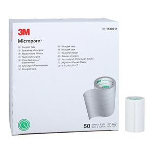 Micropore Surgical Tape Paper 2"x1.5yd White 50Rl/Bx, 5 BX/CA