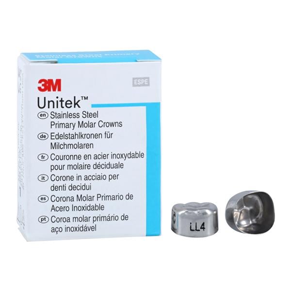 3M™ Unitek™ Crowns Size 4 2nd Primary Lower Left Molar Replacement Crowns 5/Bx