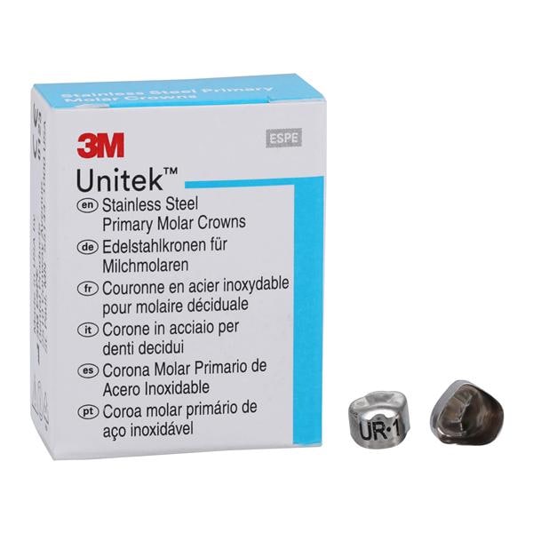 3M™ Unitek™ Crowns Size 1 1st Primary Upper Right Molar Replacement Crowns 5/Bx