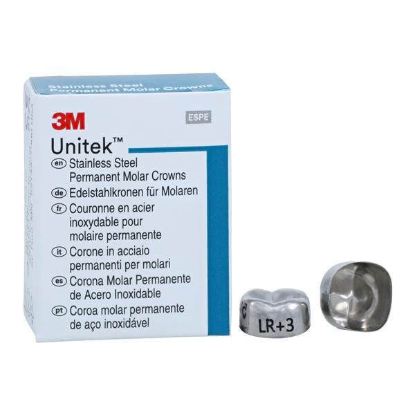 3M™ Unitek™ Crowns Size 3 2nd Perm LRM Replacement Crowns 5/Bx