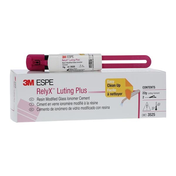 3M RelyX Luting Plus Rsn Mod Gls Inmr Clicker Dispenser Cement Wt 11 Gm Rfl 2/Pk
